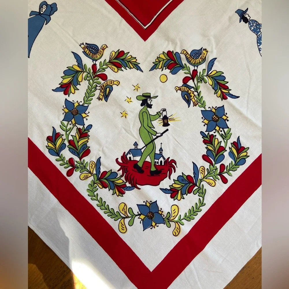 Vintage Table cloth Dutch‎ Images 52” x 48”